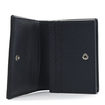 Gucci GG Supreme Monogram Textured Dollar Calfskin Web Ophidia Card Case Beige Blue 5 of 8