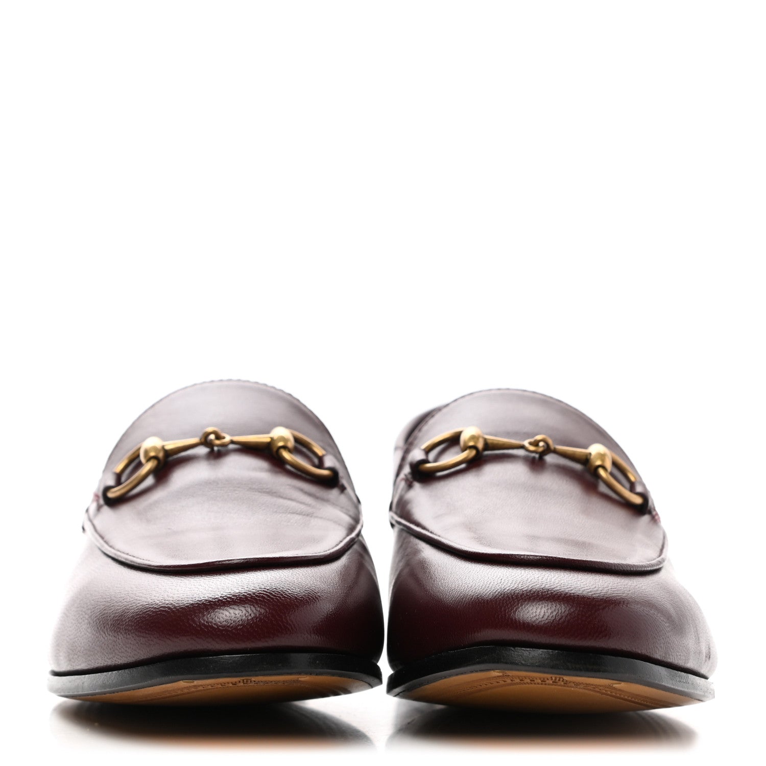 Gucci Lambskin Womens Brixton Horsebit Loafers 37 Vintage Bordeaux 2 of 9