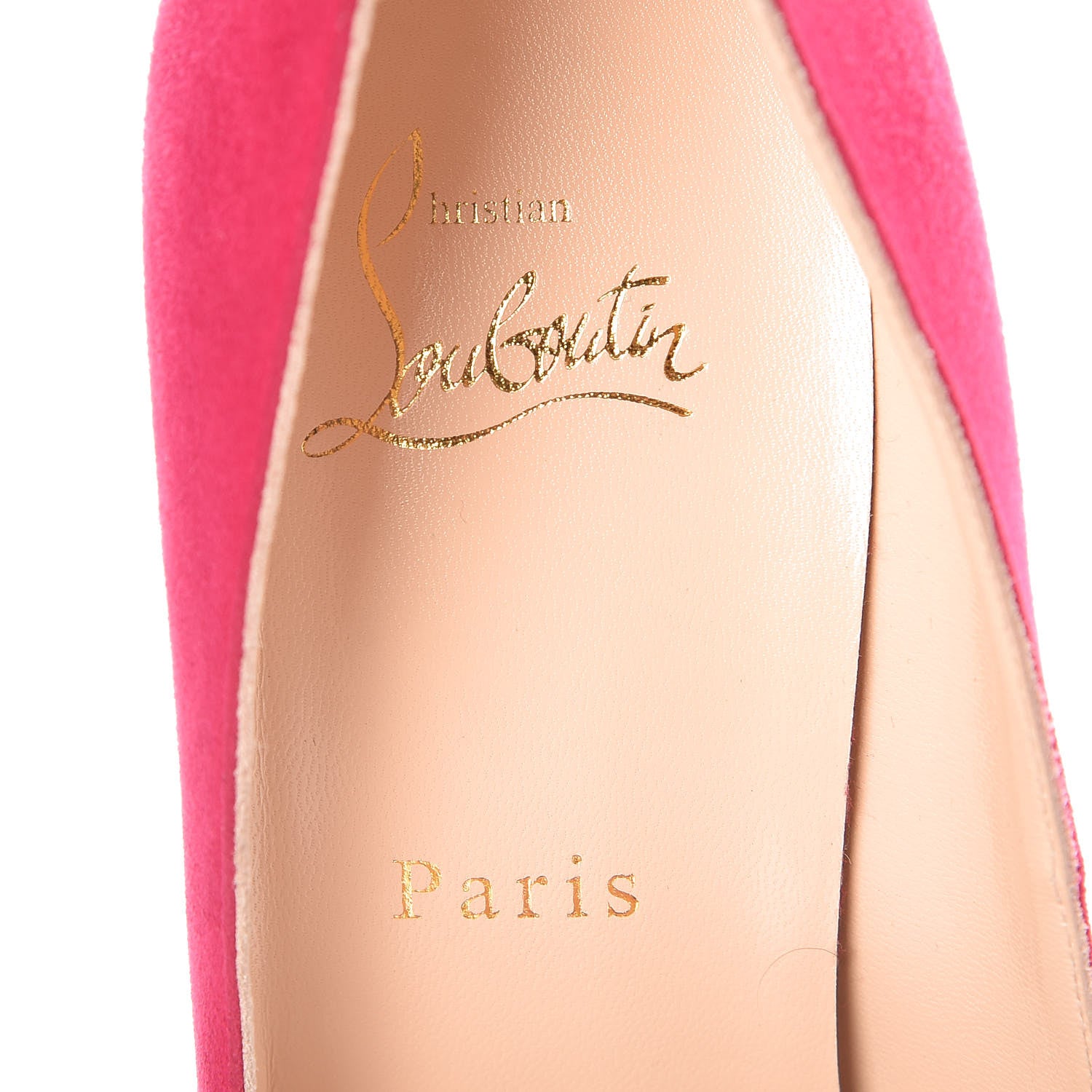 Christian Louboutin Suede Ron Ron 100 Pumps 38 Cyclamen 7 of 9