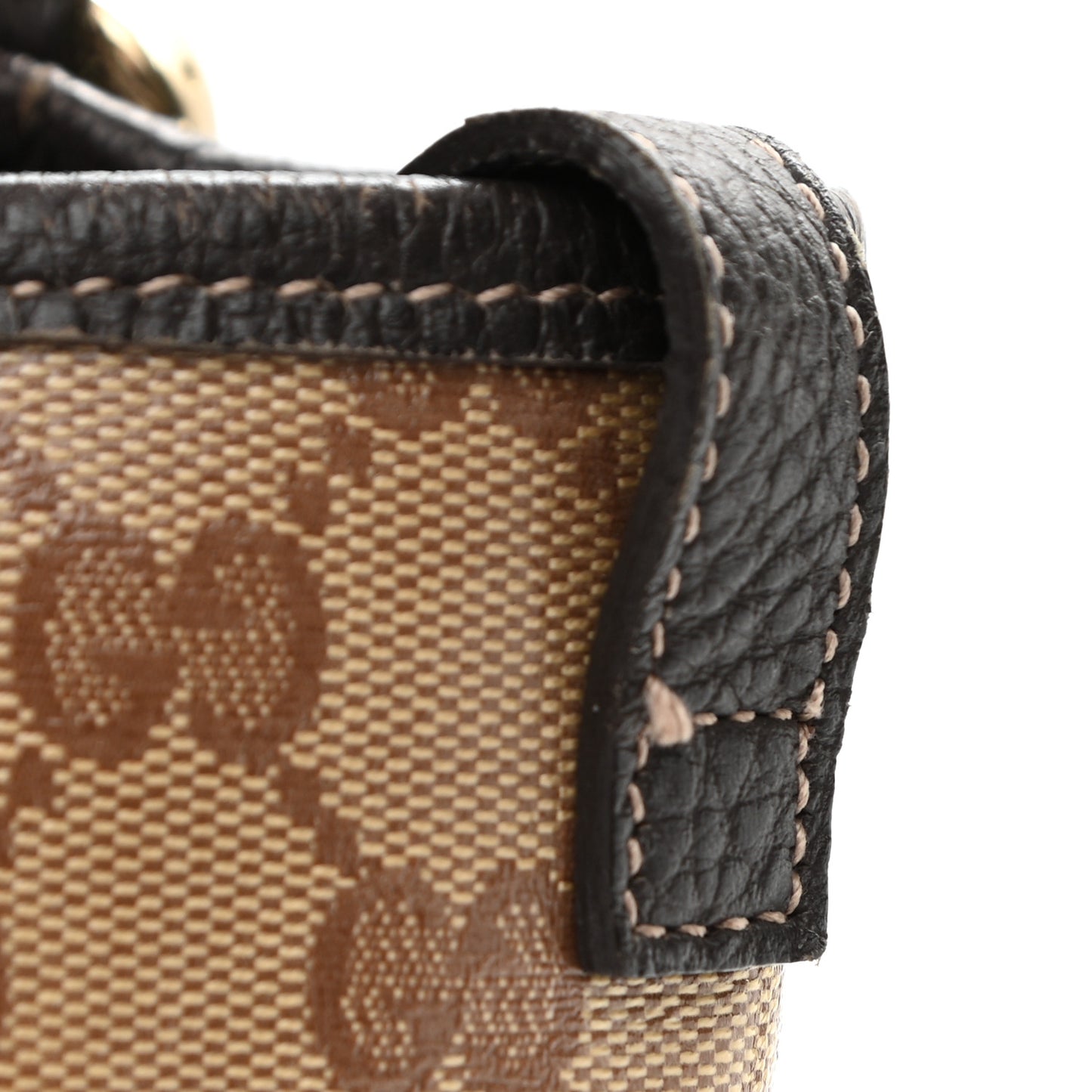 Crystal Monogram Medium Abbey Shoulder Bag Dark Brown