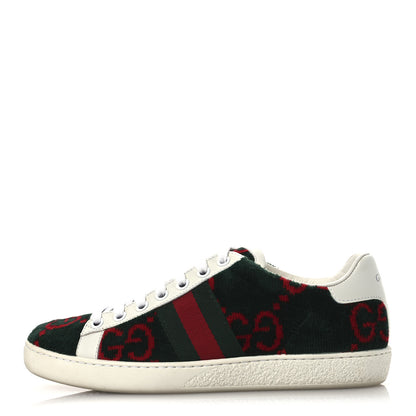 Gucci Terry Cloth GG Monogram Web Womens Ace Sneakers 36 Green Red 1 of 15