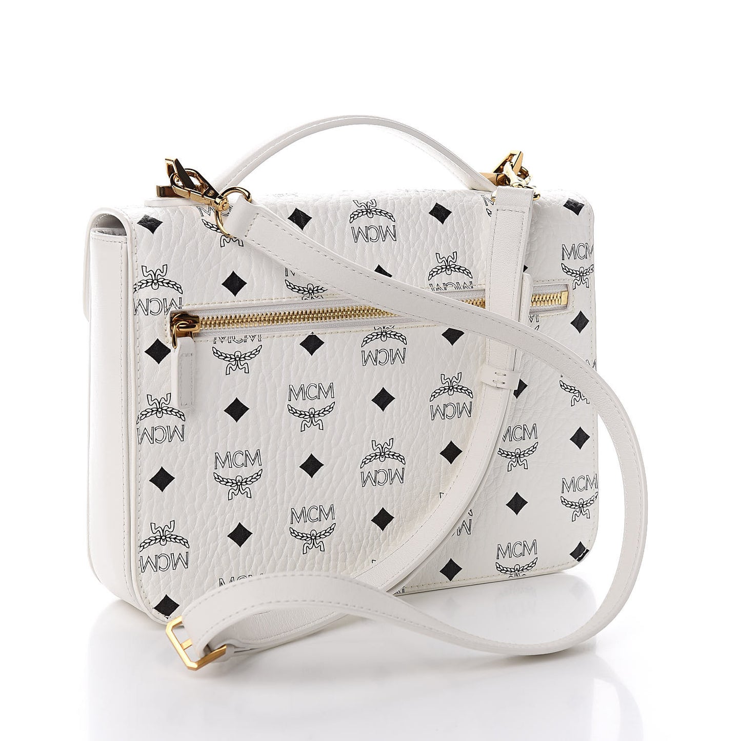 Visetos Medium Patricia Satchel White