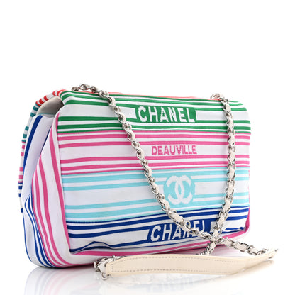 Chanel Mixed Fibers Lambskin Venise Biarritz Flap Bag Multicolor White 3 of 11