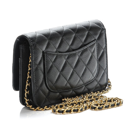 Chanel Caviar Quilted Wallet On Chain WOC Black 3 of 9