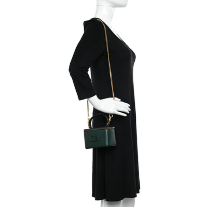 Valentino Garavani Grained Calfskin VSling Vanity Case English Green 2 of 9