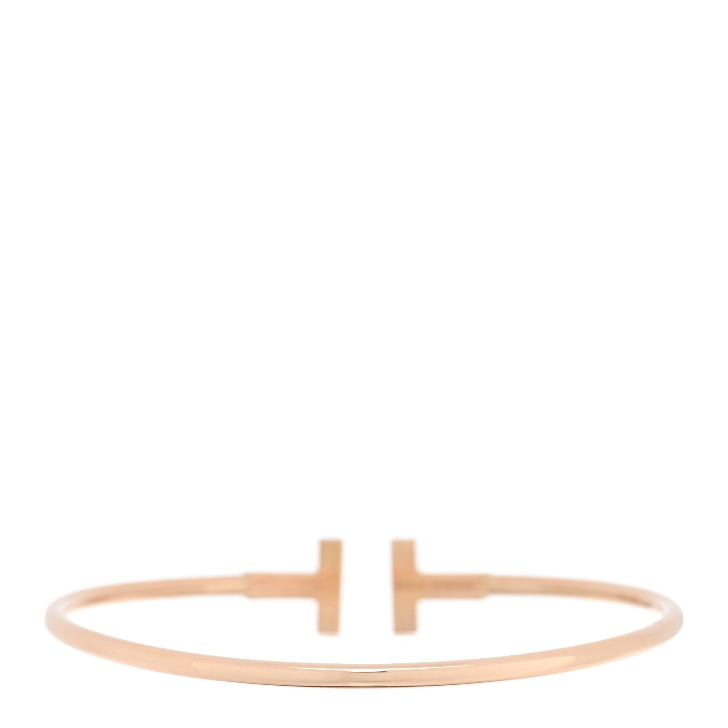 Tiffany 18K Rose Gold T Wire Bracelet 2 of 4