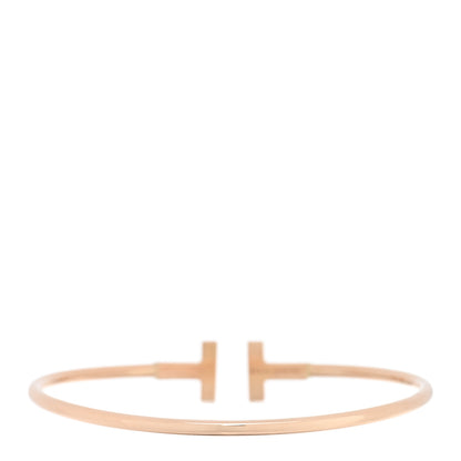 Tiffany 18K Rose Gold T Wire Bracelet 2 of 4