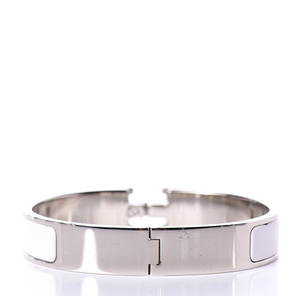 Hermes Enamel Narrow Clic Clac H Bracelet GM White 2 of 4