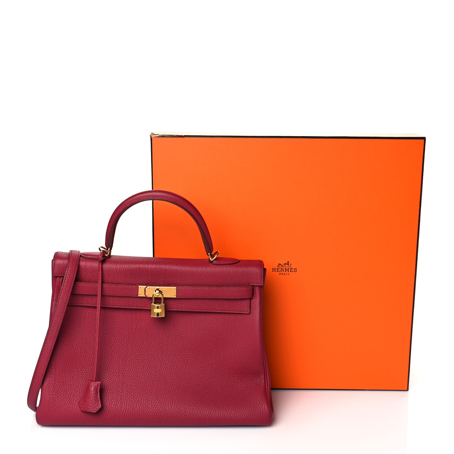 Hermes Togo Kelly Retourne 35 Rubis 12 of 12