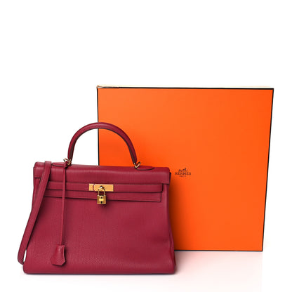 Hermes Togo Kelly Retourne 35 Rubis 12 of 12