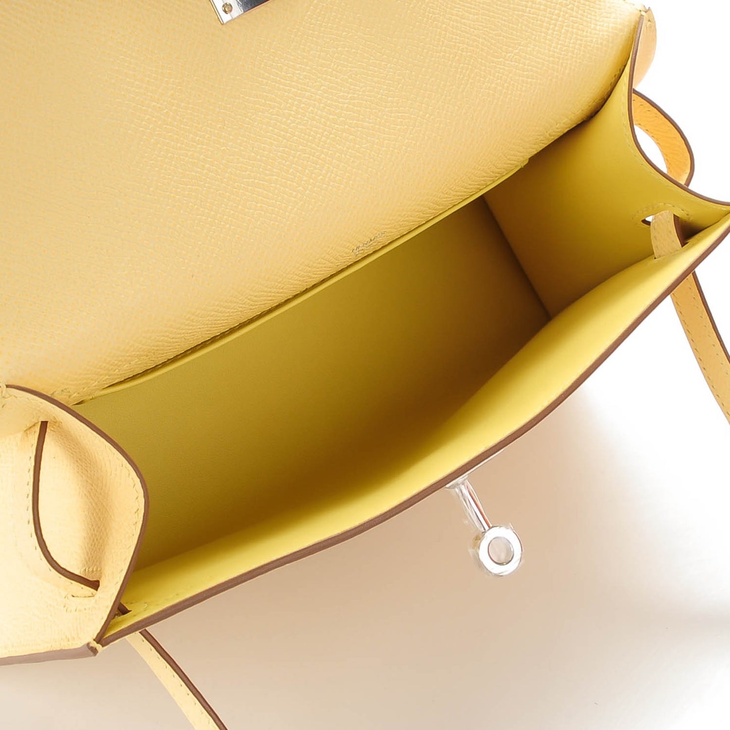 Epsom Kelly Pochette Clutch Jaune Poussin