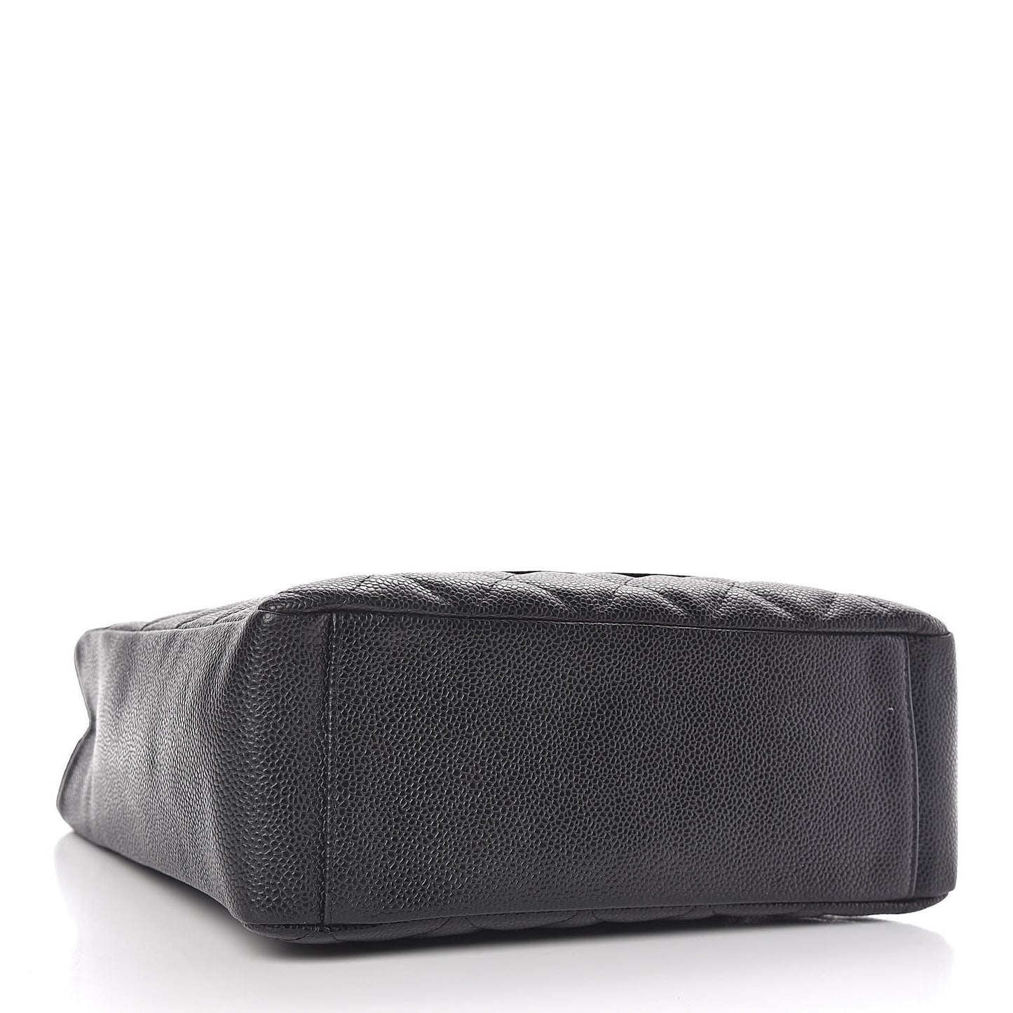 Caviar Quilted Petit Shopping Tote PST Black
