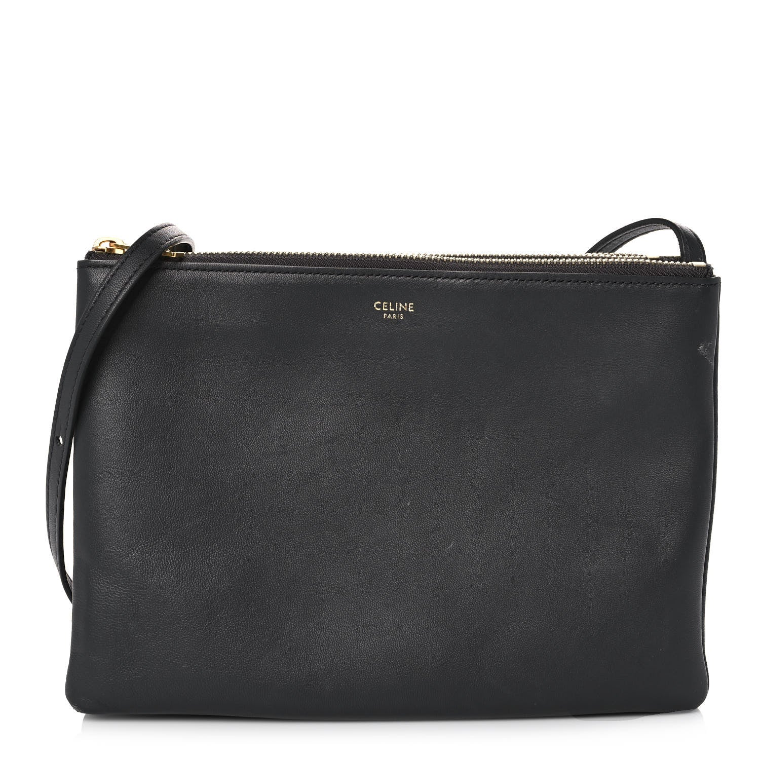 Celine Lambskin Small Trio Crossbody Bag Medium Grey 1 of 10