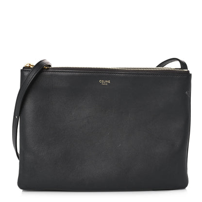 Celine Lambskin Small Trio Crossbody Bag Medium Grey 1 of 10