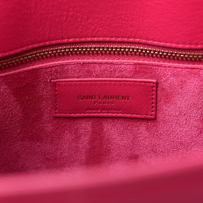 Saint Laurent Calfskin Small Sac De Jour Lipstick Fuchsia 8 of 10