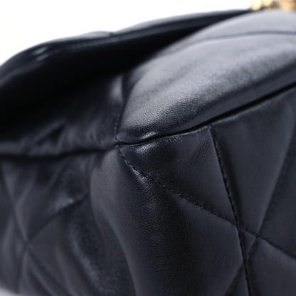 Chanel Lambskin Quilted Large Chanel 19 Flap Black 10 of 16