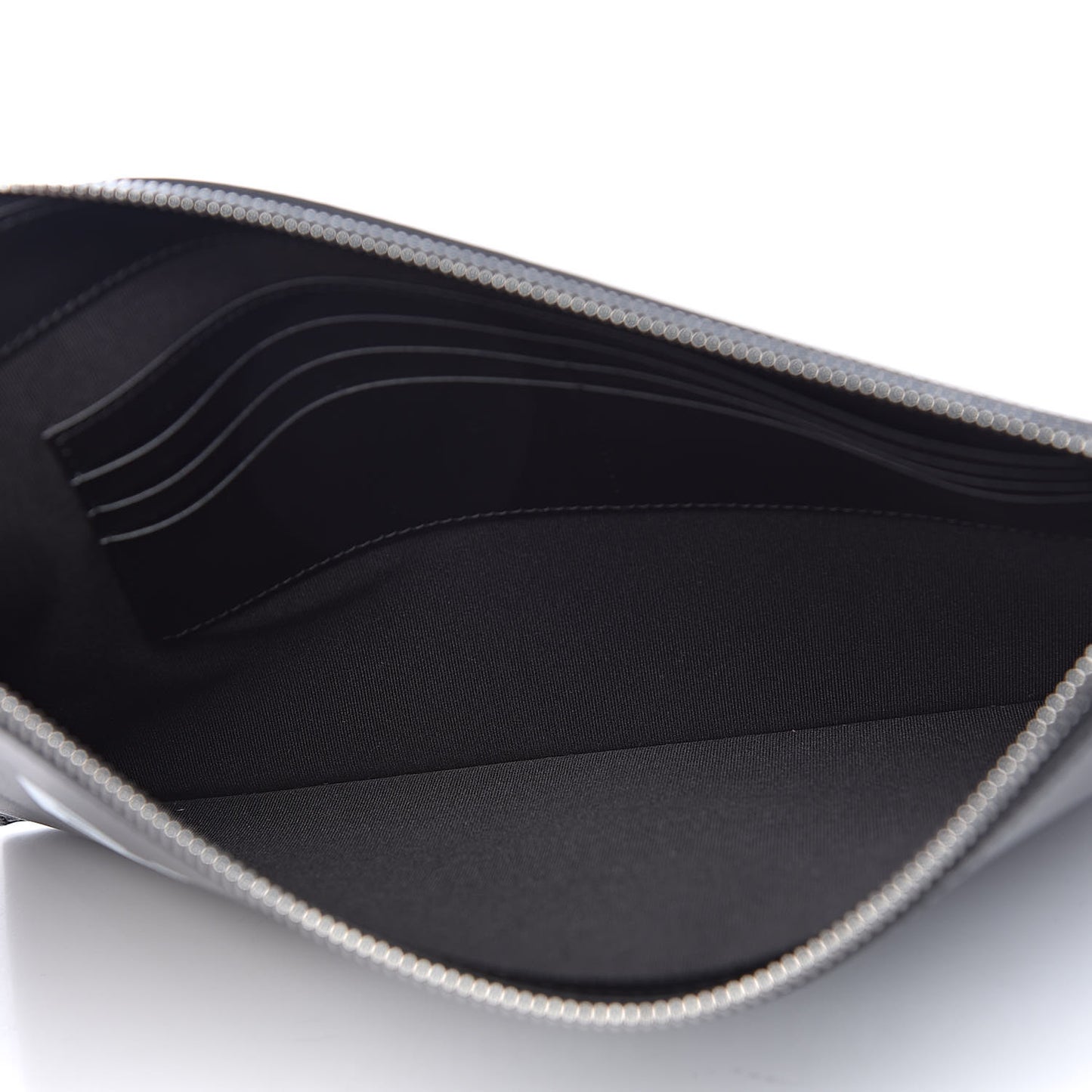 Smooth Calfskin Edin Zip Pouch Black