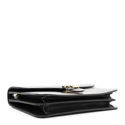 Gucci Dollar Calfskin Interlocking G Shoulder Bag Black 4 of 10