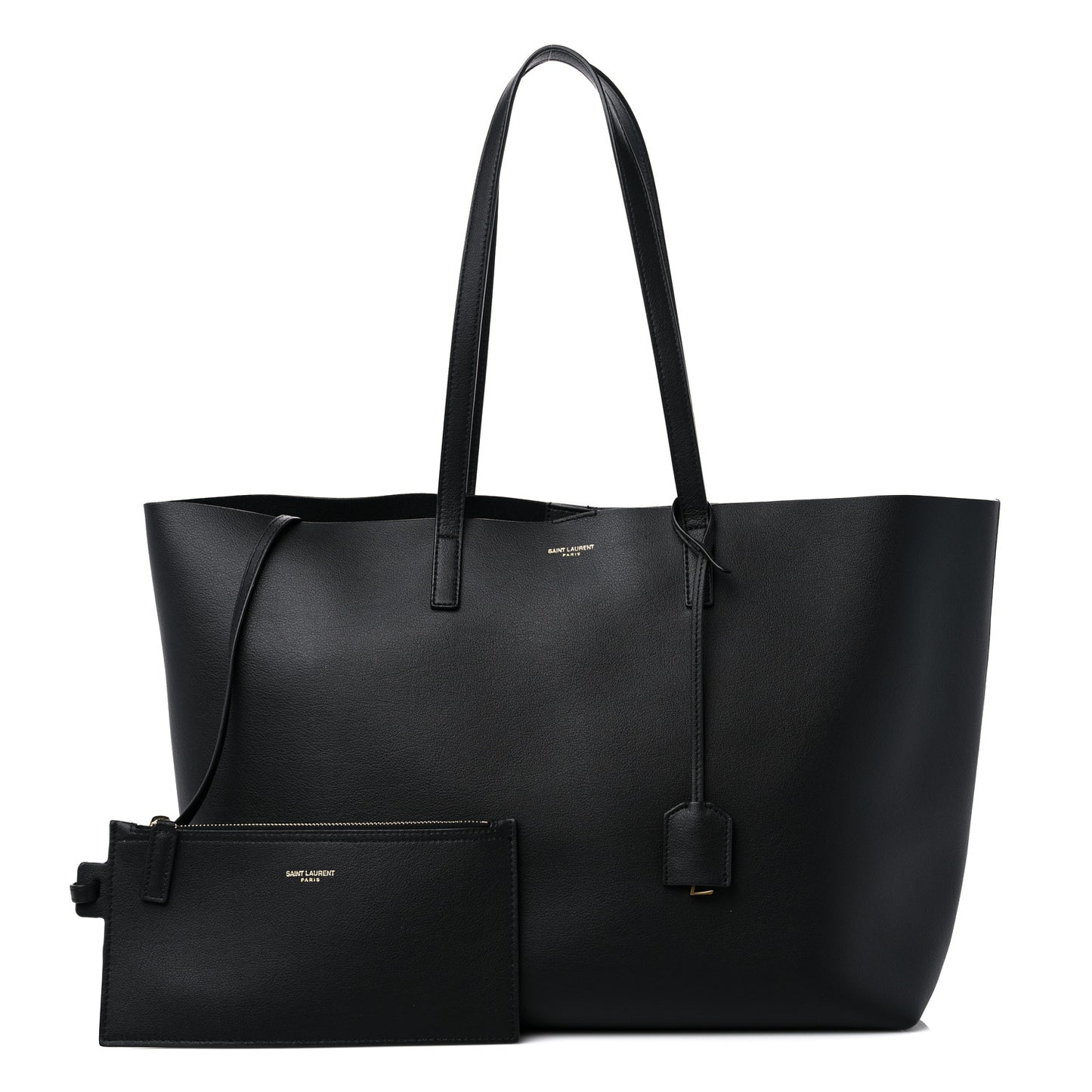 Calfskin Large Shopping Tote Black