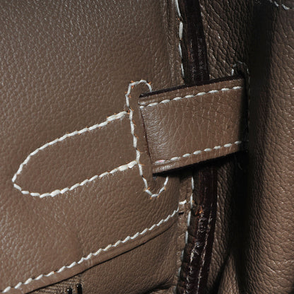 Hermes Taurillon Clemence Birkin 30 Etoupe 5 of 19
