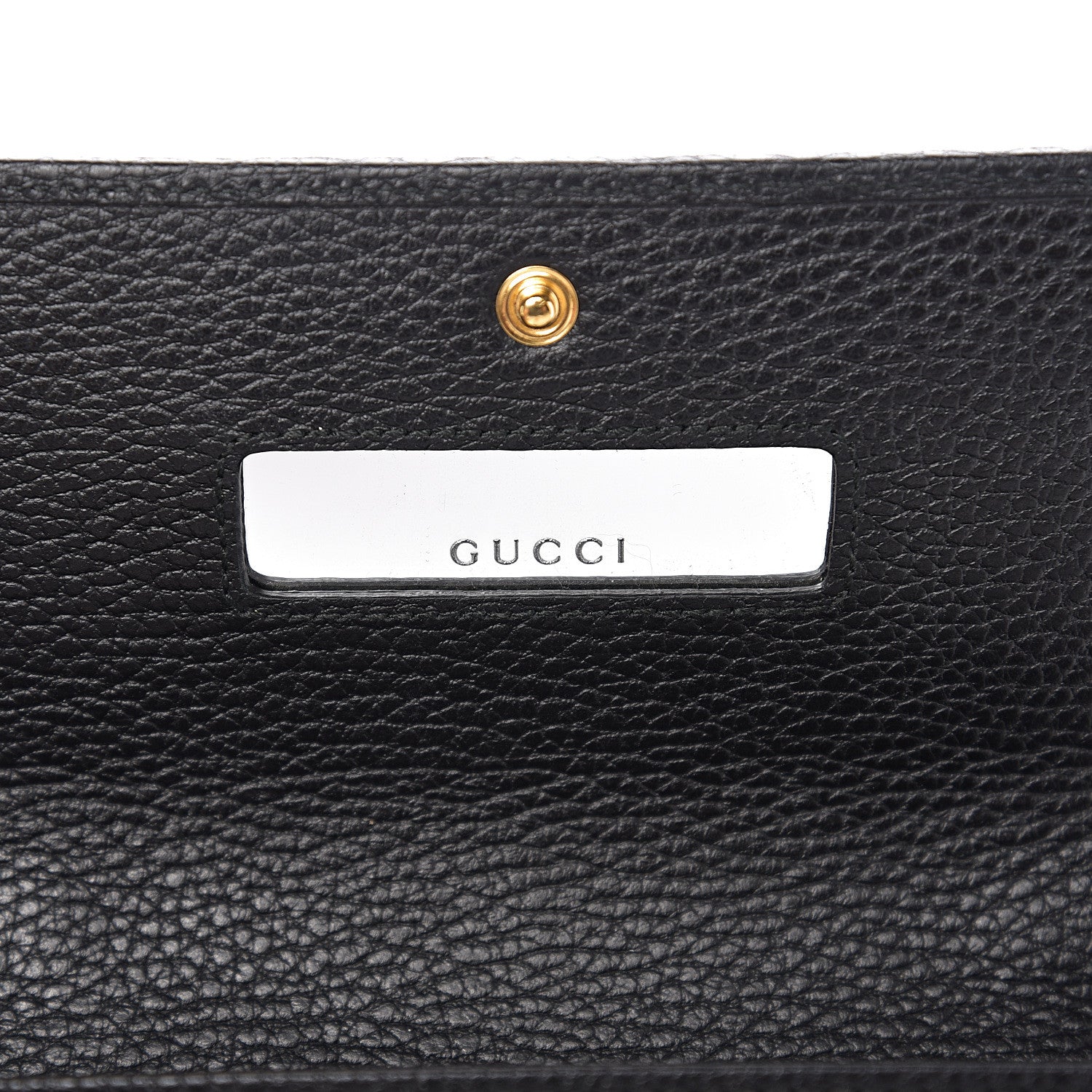 Gucci Calfskin Petite GG Marmont Wallet Chain Bag Black 6 of 10