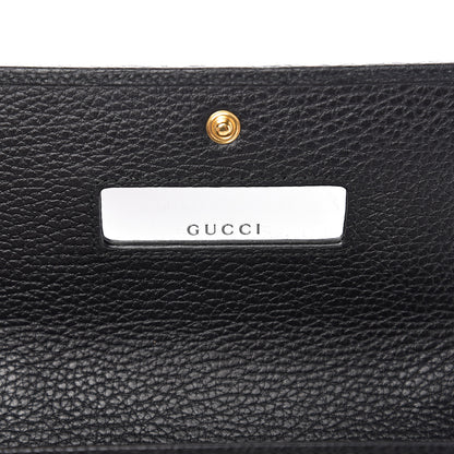 Gucci Calfskin Petite GG Marmont Wallet Chain Bag Black 6 of 10