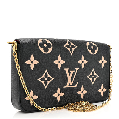 Louis Vuitton Empreinte Monogram Giant Felicie Pochette Black Beige 3 of 12
