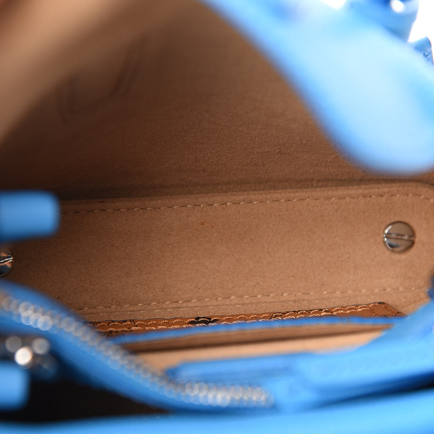 Grained Calfskin X-Mini Milla Tote Tile Blue
