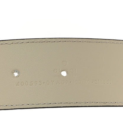 Gucci Plutone Calfskin Palladium Double G 40mm Belt 100 40 Mystic White 3 of 6