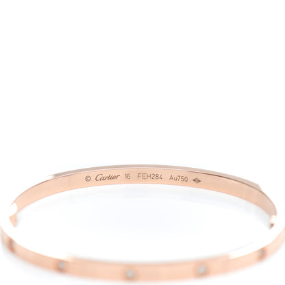 Cartier 18K Pink Gold 10 Diamond Small LOVE Bracelet 16 3 of 3