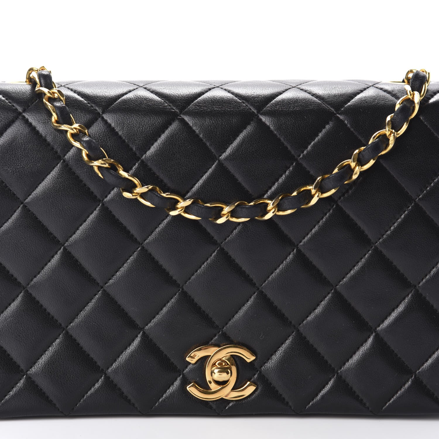 Chanel Lambskin Quilted Small Single Flap Bag Black 12 of 13