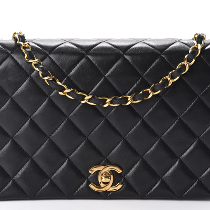 Chanel Lambskin Quilted Small Single Flap Bag Black 12 of 13