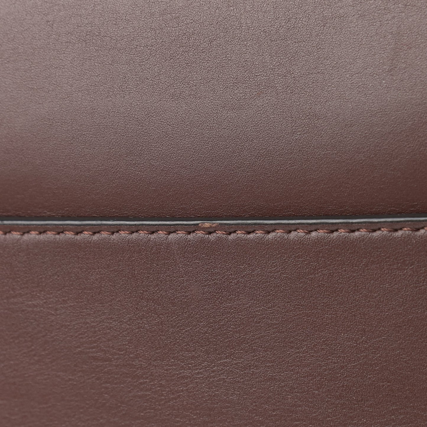 Natural Calfskin Sangle Bucket Bag Dark Brown