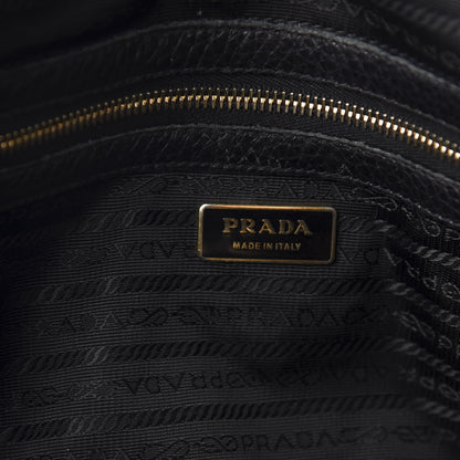 Prada Vitello Daino Satchel Black 10 of 16