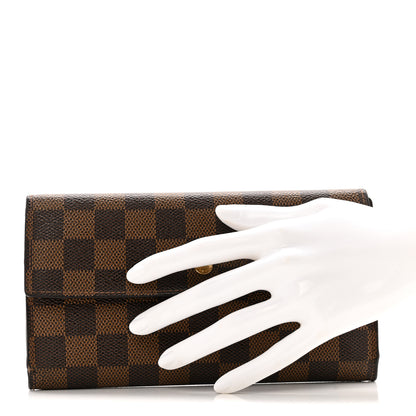 Louis Vuitton Damier Ebene Sarah Wallet 2 of 11