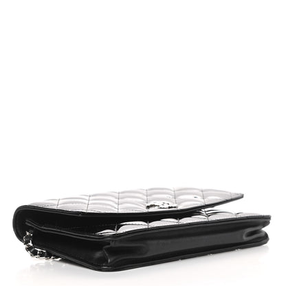 Chanel Patent Quilted Brilliant Wallet On Chain WOC Black 4 of 14