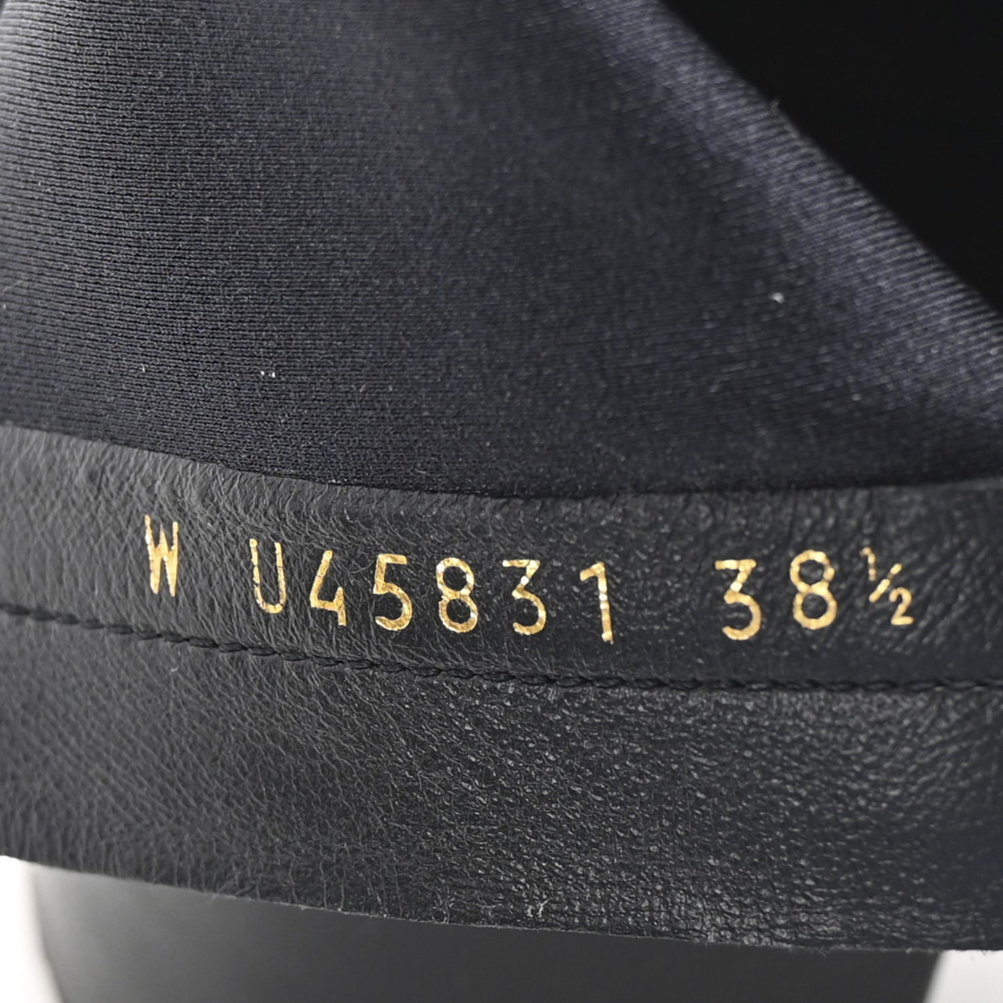 Stretch Lambskin Cap Toe CC Short Boots 38.5 Black