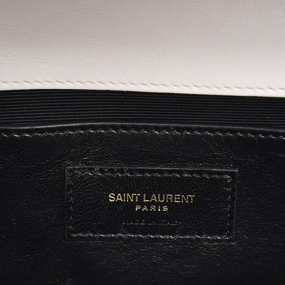 Saint Laurent Smooth Calfskin Medium Braided Monogram Kate Satchel Blanc Craie 6 of 11