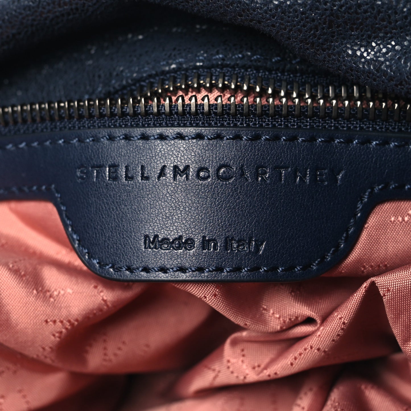 Shaggy Deer Falabella Fold Over Tote Navy