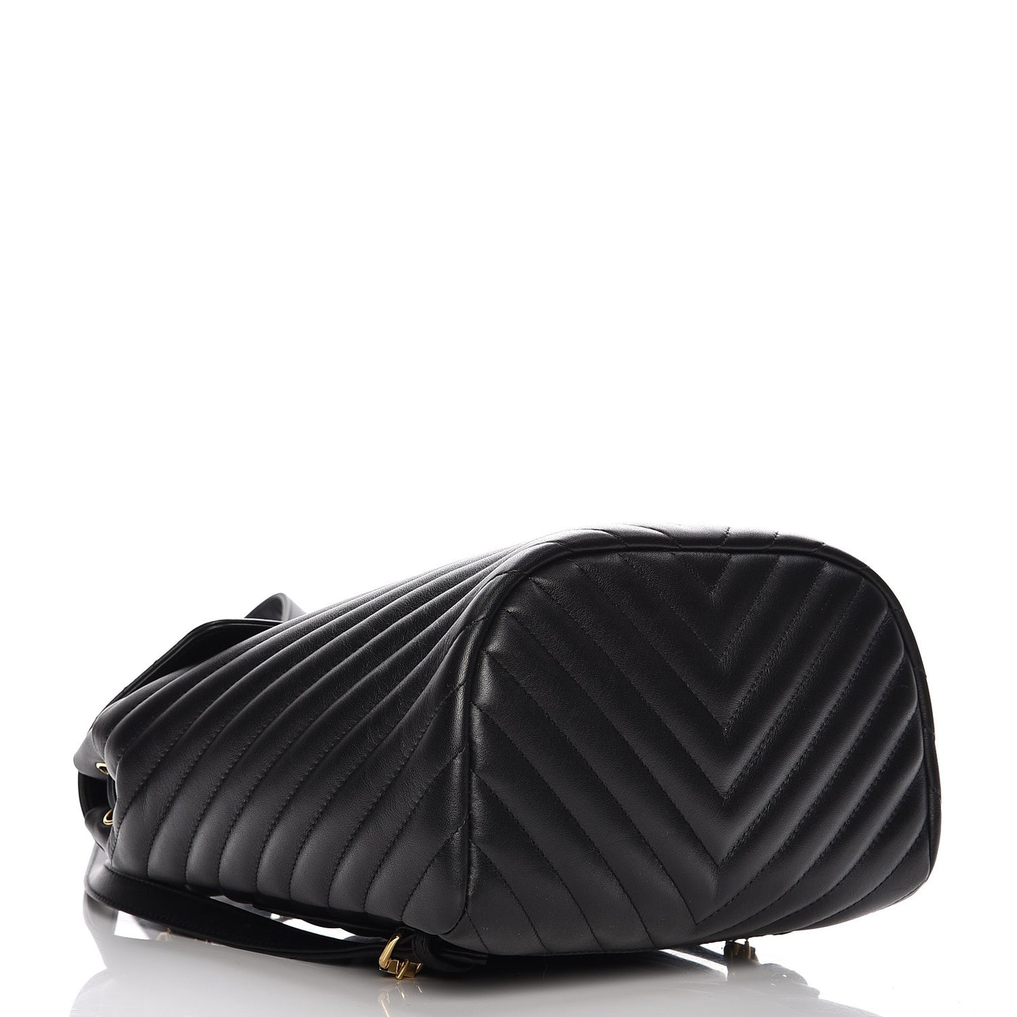 Calfskin Chevron Quilted Small Urban Spirit Backpack Black