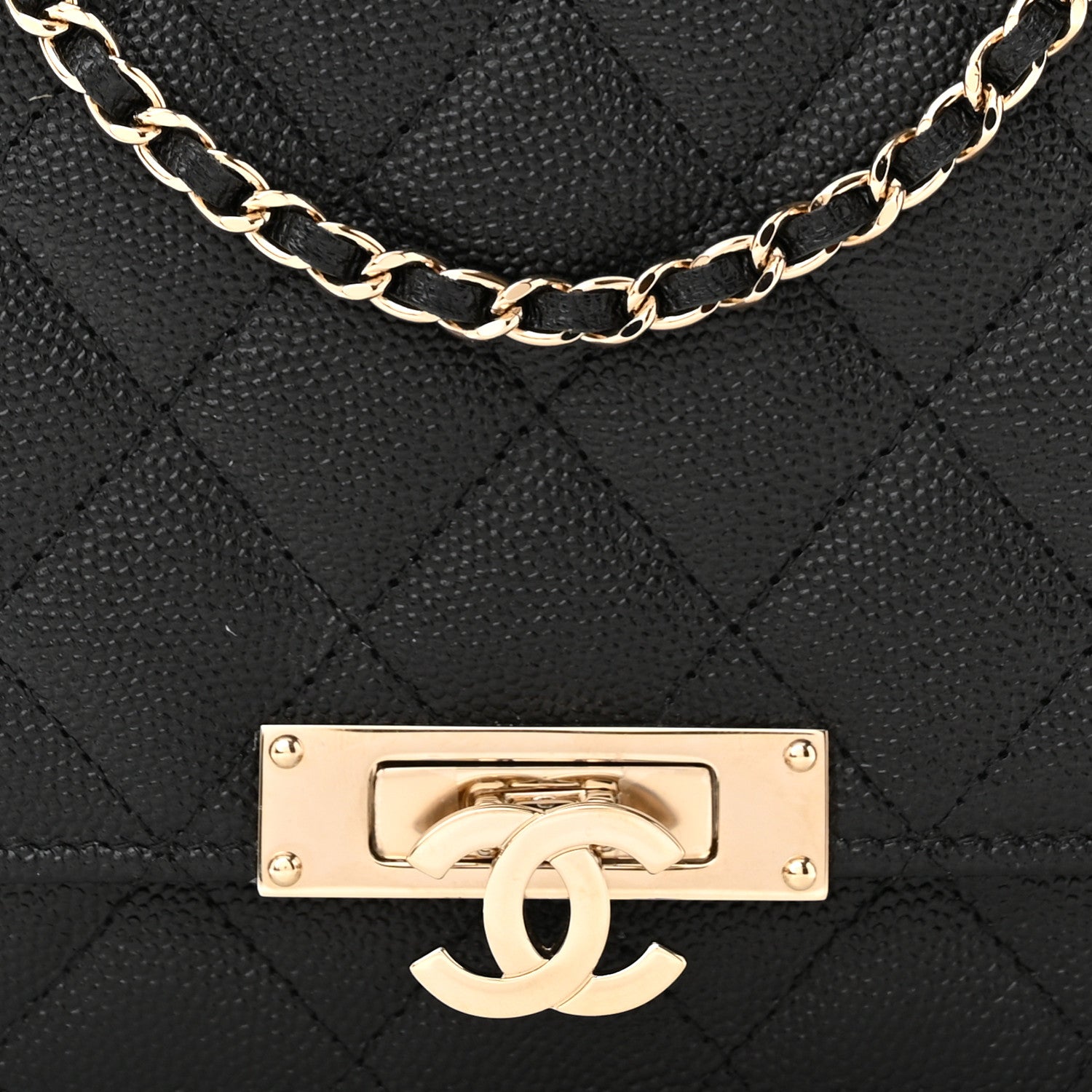 Chanel Caviar Quilted Golden Class Wallet On Chain WOC Black 9 of 12