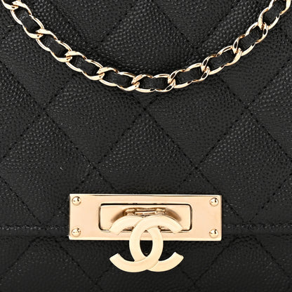 Chanel Caviar Quilted Golden Class Wallet On Chain WOC Black 9 of 12