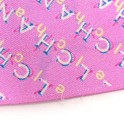 Chanel Silk Twill Slim Bandeau Scarf Fuchsia White 5 of 5