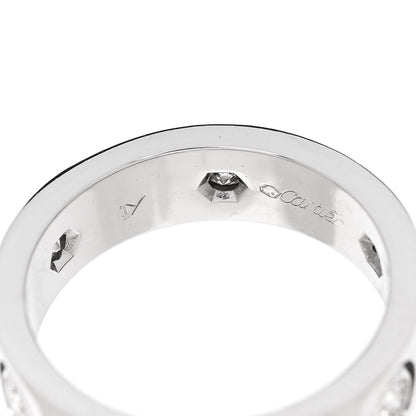 Cartier 18K White Gold 6 Diamond 5.5mm LOVE Ring 54 7 4 of 6
