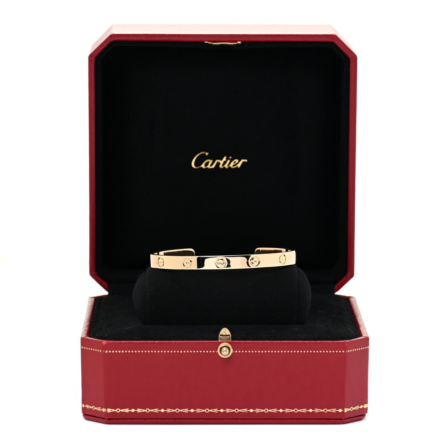 Cartier 18K Yellow Gold LOVE Cuff Bracelet 18 5 of 5