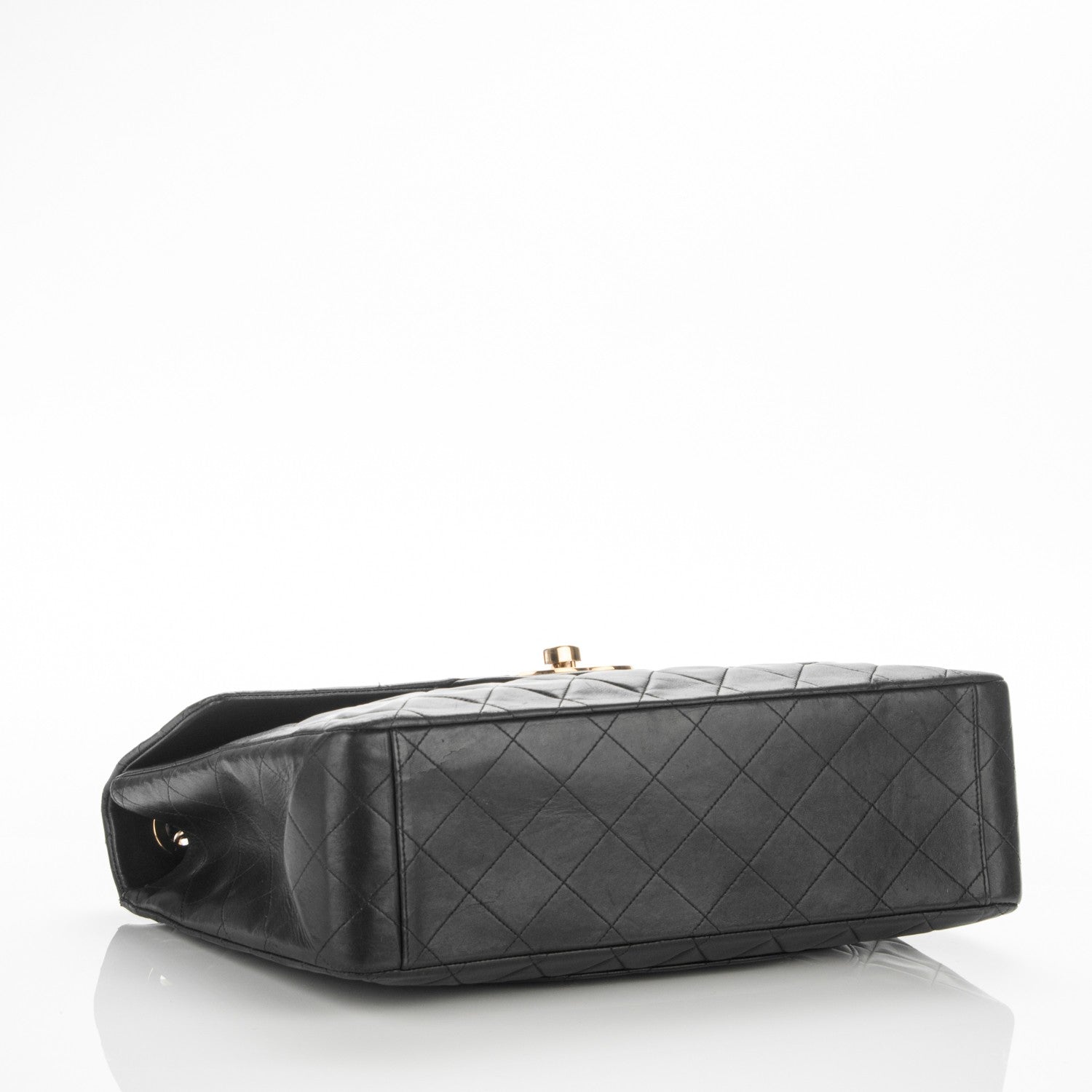 Chanel Lambskin Quilted XL Jumbo Single Flap Black 4 of 8