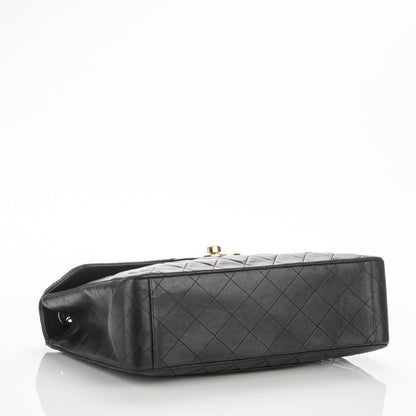 Chanel Lambskin Quilted XL Jumbo Single Flap Black 4 of 8