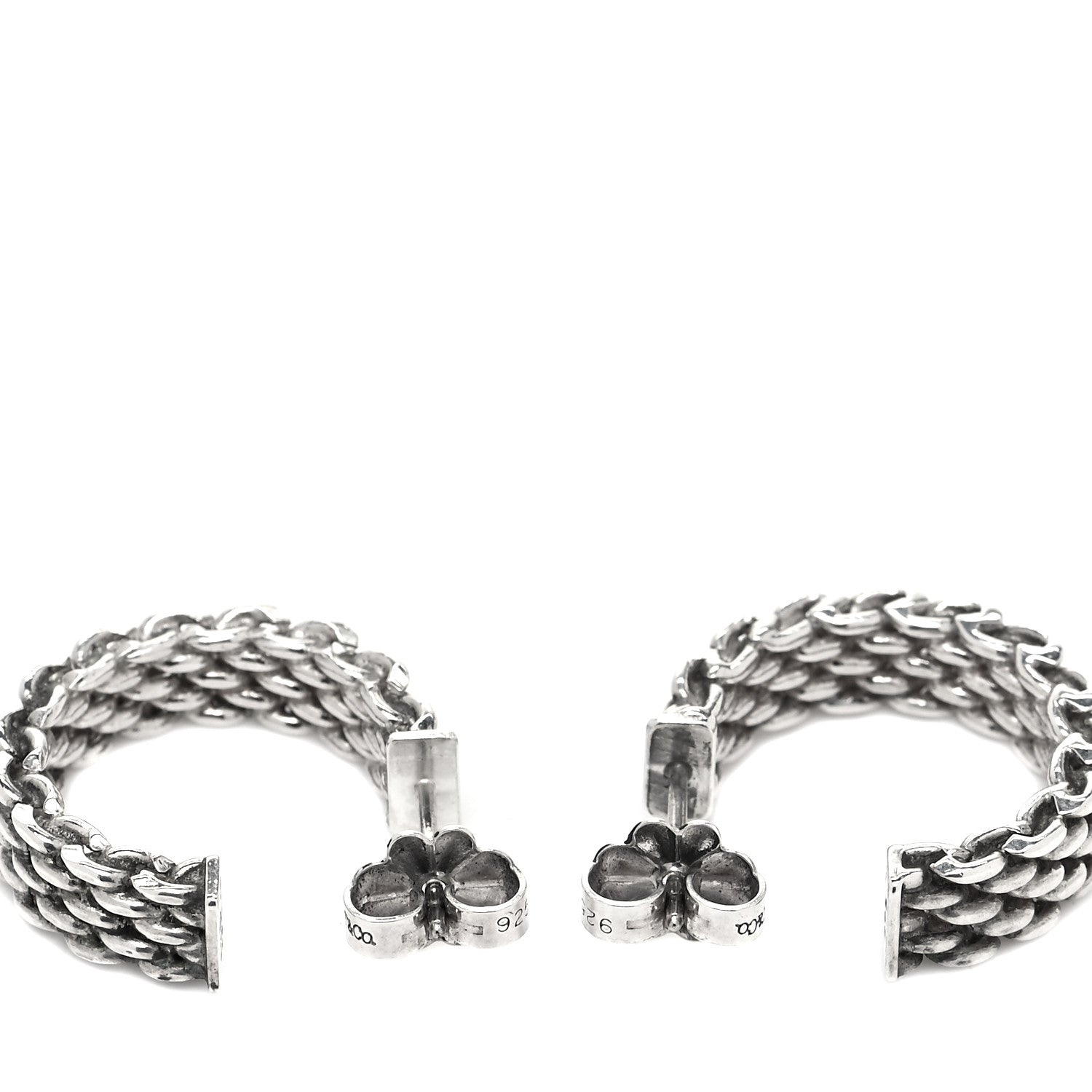 Tiffany Sterling Silver Small Somerset Hoop Earrings 3 of 4