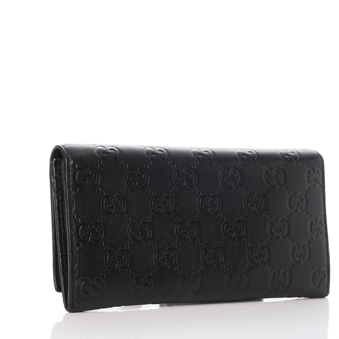 Guccissima Continental Flap Wallet Black