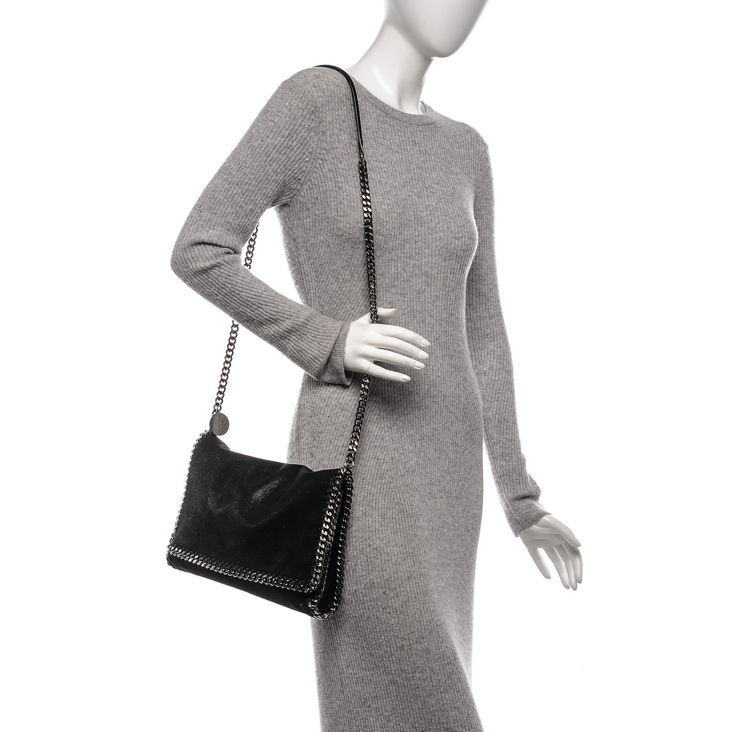 Stella McCartney Shaggy Deer Falabella Messenger Black 2 of 9